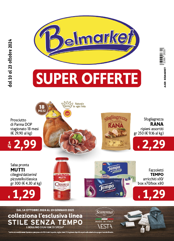 Offerte dal 10 al 23 ottobre 2024